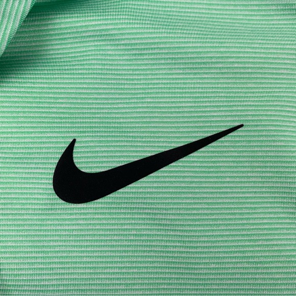Nike Golf Shirt Men’s XL Short Sleeve Polo Golfer Green Stripes - Picture 4 of 8